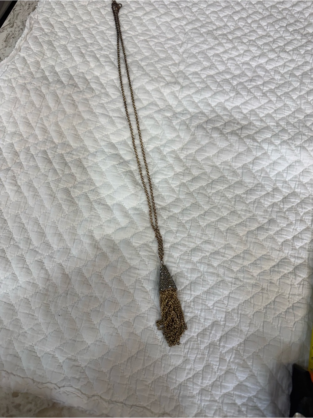 Gold Tassel Pendant Necklace - Women Jewelry